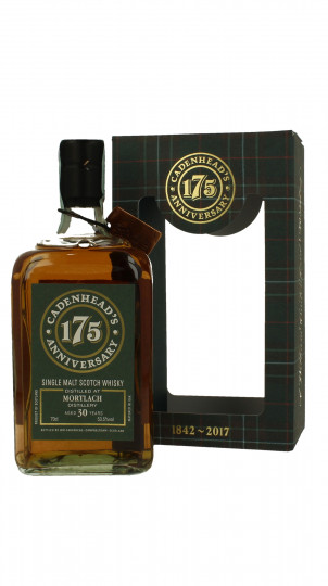 MORTLACH 30 Years Old 1987 2017 70cl 53.5% Cadenhead's - Cask-175th Anniversary