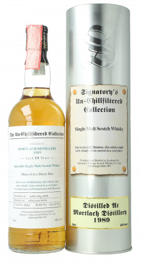 Mortlach Speyside Scotch Whisky 14 Yearold 1989 2003 70cl 46% Signatory  - Cask 2829