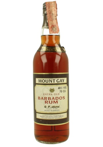 MOUNT GAY BARBADOS RUM  OB EXTRA OLD  BOTTLED IN THE  90'S  70 CL 40 %