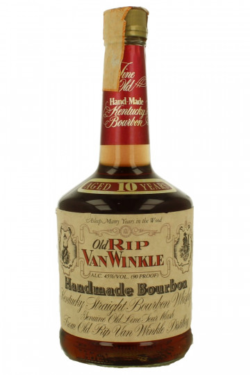 Old Rip Van Winkle Kentucky  Straight Bourbon Whiskey 10 Years old - Bot.70's-80's 75cl 90 US Proof OB-