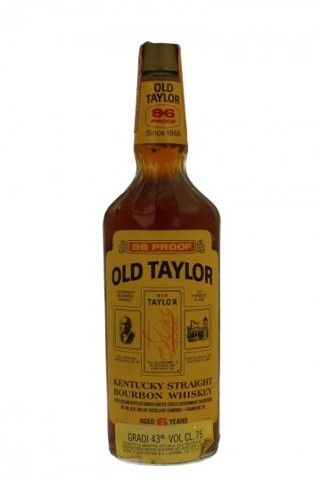 Old Taylor Straight Bourbon Whiskey 6yo - Bot.70's 75cl 86 US-Proof