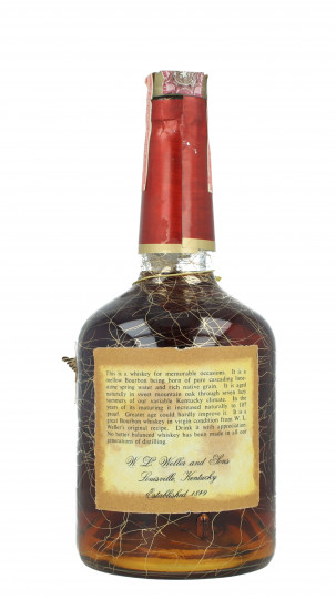 OLD WELLER 7 Year Old Bottled in the 70's - W.L. Weller and Sons 4/5 Quart 107 proof - 53.5% - Kentucky Straight