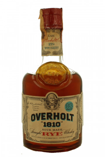 OVERHOLT  Straight RYE Whiskey - Bot.60's or early 70's 75cl 93 US-Proof OB-