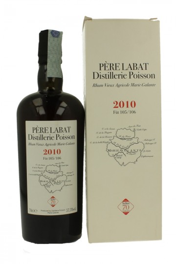 Pere Labat Agricole  Rum-Distillerie Poisson 2010 70cl 57.5% Velier 70th Anniversary Marie Galante