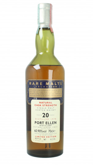 Port Ellen  Islay Scotch Whisky 20 Years Old 1978 1998 70cl 60.9% OB- Rare malts Selection