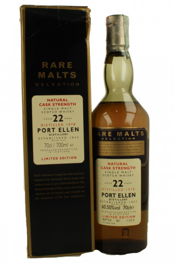 Port Ellen  Islay Scotch Whisky 22 Years Old 1978 2000 70cl 60.5% OB- Rare malts Selection