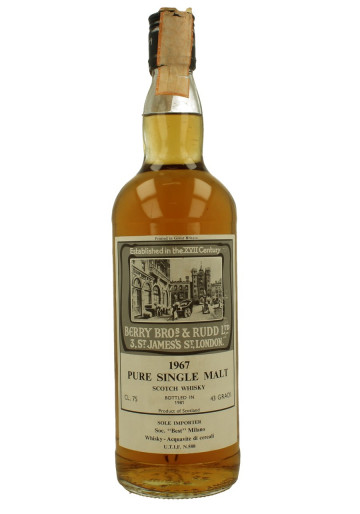 PURE SINGLE MALT 1967 1981 75cl 43% Berry & Bros Rudd