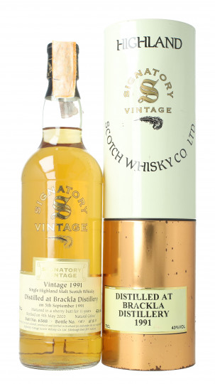 Royal Brackla Highland   Scotch Whisky 12 year Old 1991 2003 70cl 43% Signatory  - Cask 6368