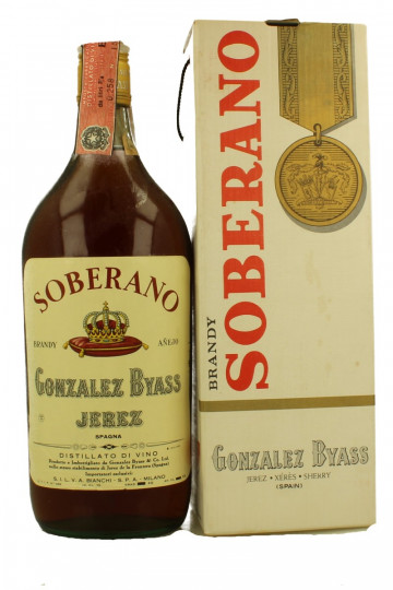 Spanish Brandy Soberano Bottled around 1970 75cl 40% Gonzales Byass