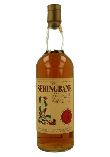 Springbank Campbeltown Scotch Whisky 25yo 1965 75cl 46% Samaroli