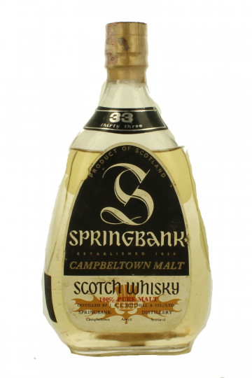 Springbank Campbeltown Scotch Whisky 33 Years old - Bot. in The 70's 75cl 43% OB  -very rare Pear Shape