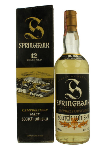 SPRINGBANK Cork Cap 12 years old - Bot.70's 75cl 43%