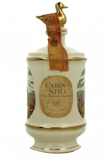 STITZEWL WELLER Ceramic Kentucky Bourbon Whiskey 5 Years Old - Bot.60's or 70's 4/5 Quart 86 US-Proof Cabin Still