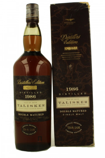 TALISKER  Island Scotch Whisky 1986 100cl 45.8% OB-Double maturation