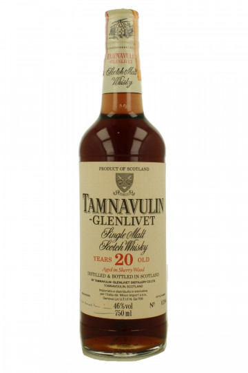 Tamnavulin Speyside Scotch Whisky 20 Years Old - Bot.70's-80's 75cl 46% OB- Moon Import Sherry cask one of the best Tamnavulin ever