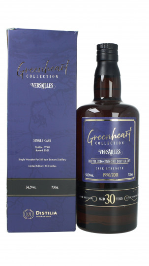 Versailles Enrmore distillery Guyana Rum 30 years old 1990 2021 70cl 54.2% Green heart collection