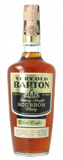 Very Old Barton Straight Bourbon Whiskey 8 years old Bot.1970's 75cl 43%